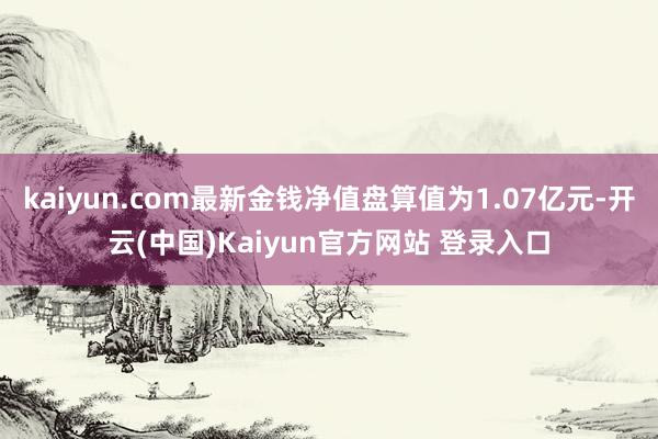 kaiyun.com最新金钱净值盘算值为1.07亿元-开云(中国)Kaiyun官方网站 登录入口